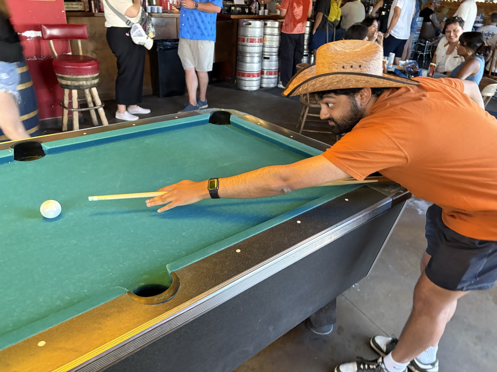 Shooting pool