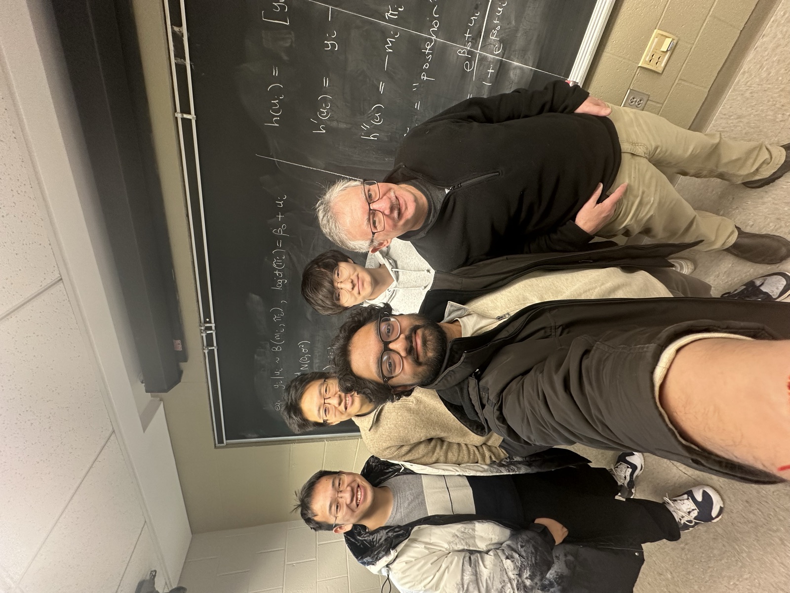 With the Cornell Statistics group at a blackboard