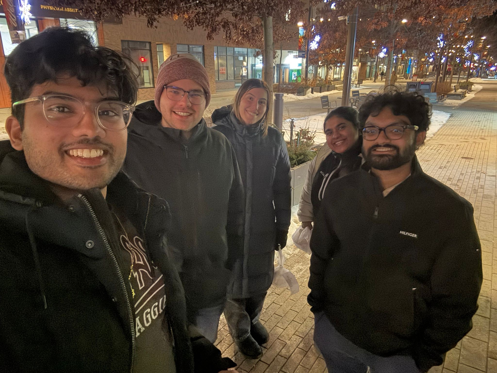 Winter evening on the Ithaca Commons